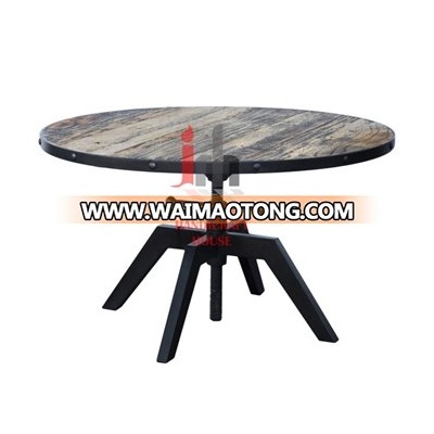 Iron Base and Old Wood Top Coffee Table at Affordable Rates