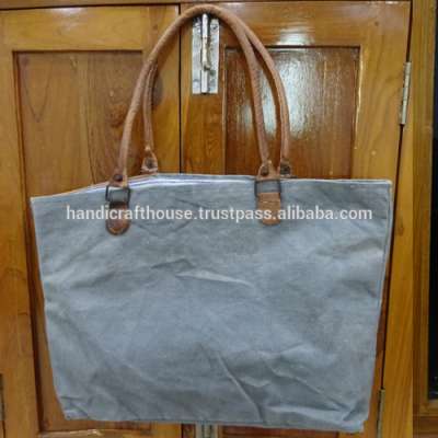 Leather Canvas bag handbags