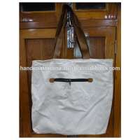 High Quality Canvas and Leather Made Tote Bags